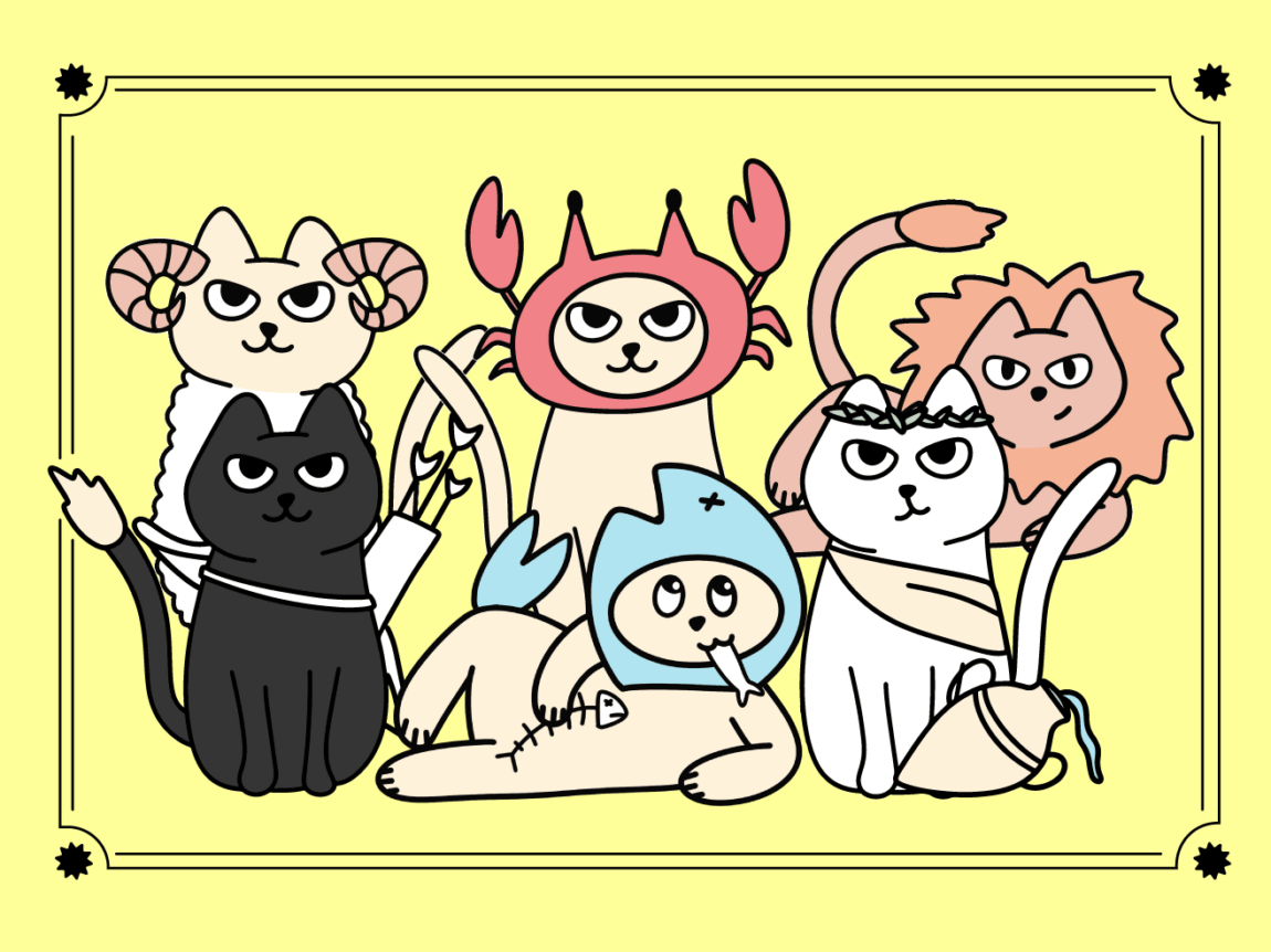 Les signes astrologique version chat