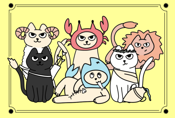 Les signes astrologique version chat