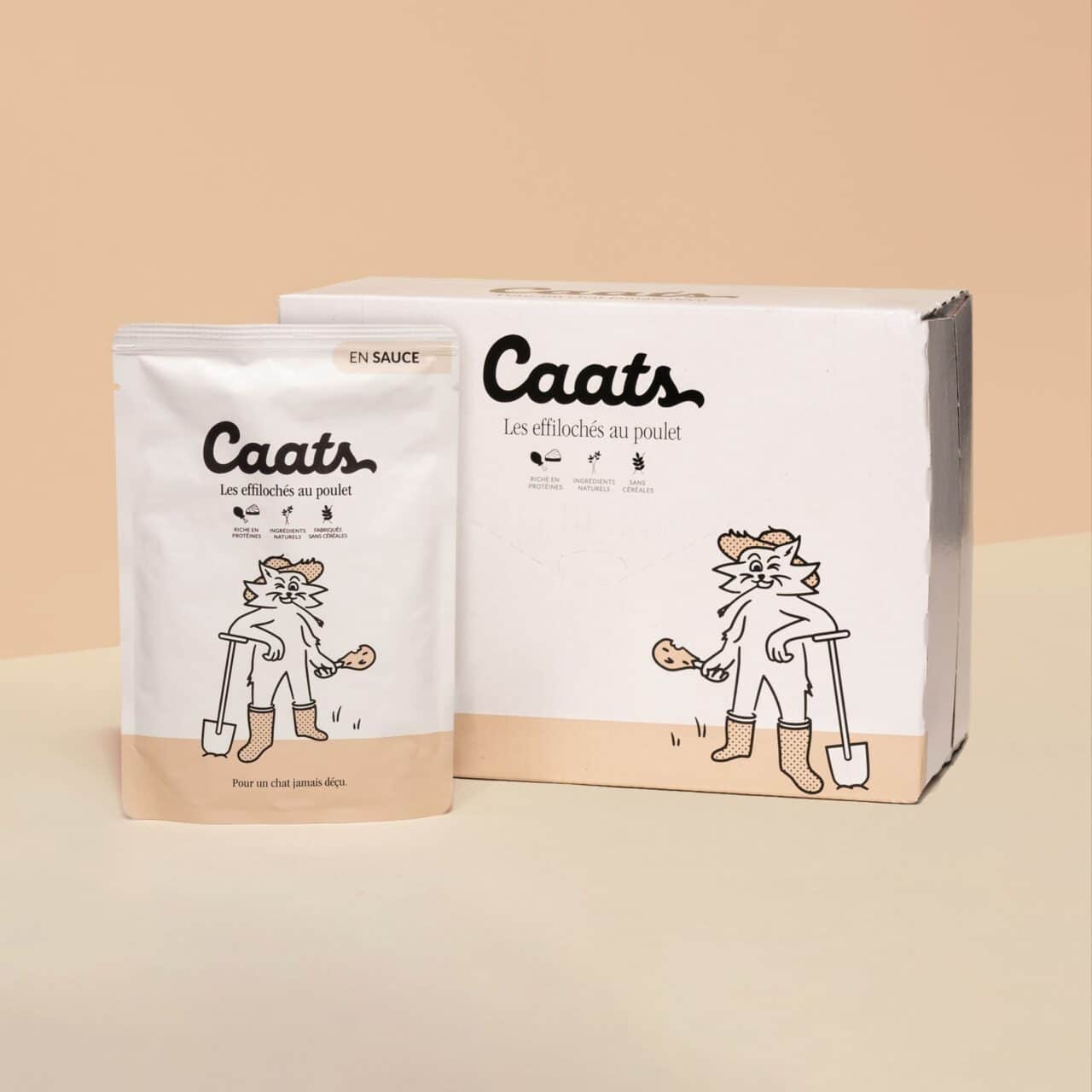 sachet de pâtée pour chat au poulet et en sauce