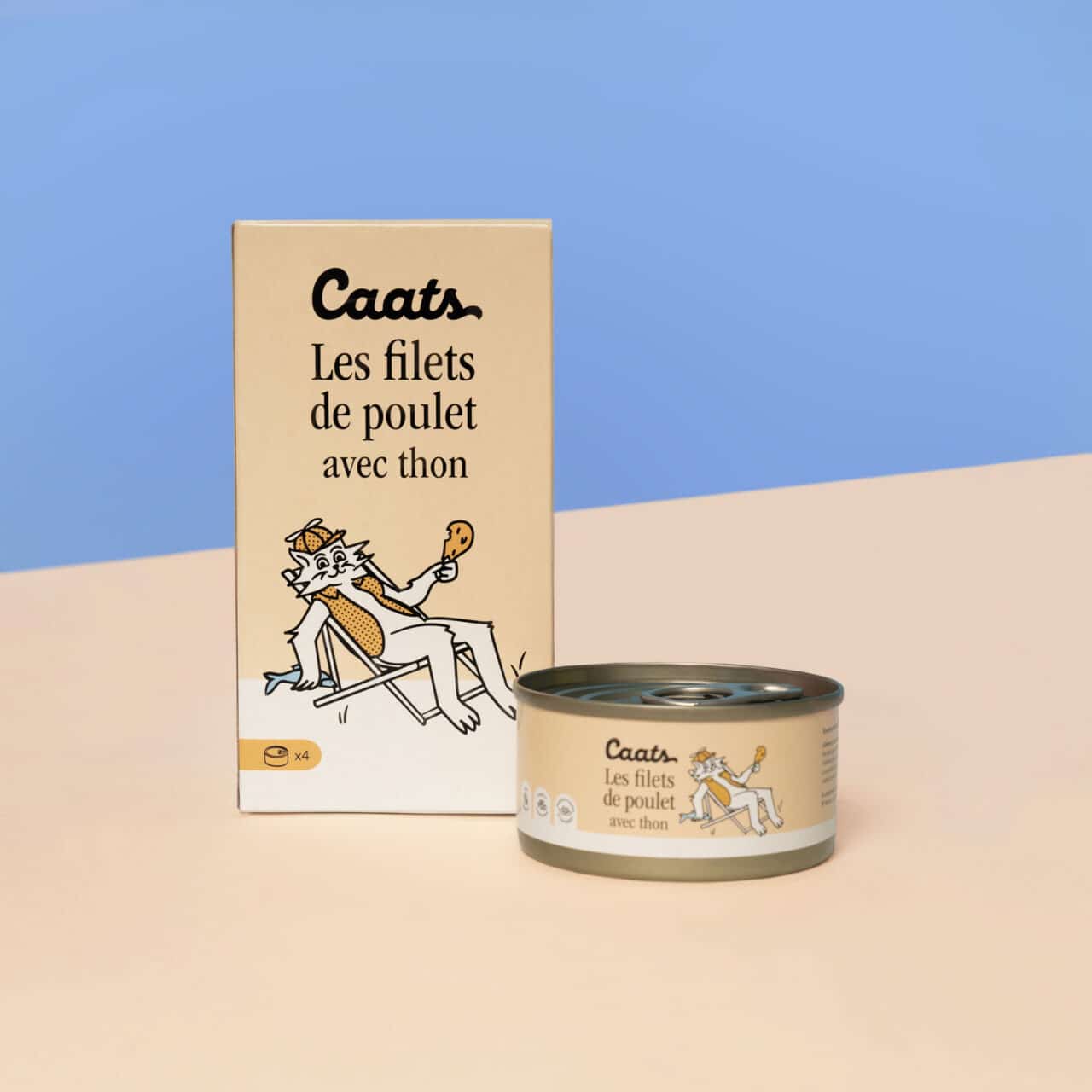 4 Pâtées pour chat aux filets de poulet