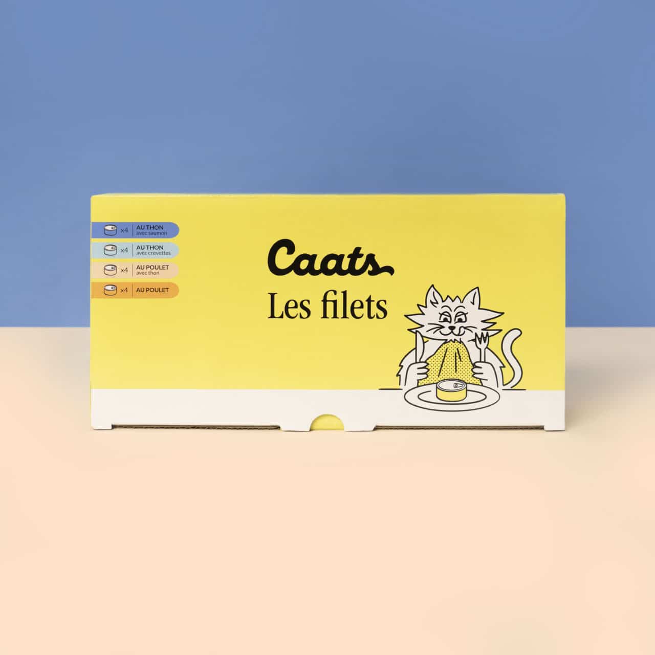 Pâtée pour chat au thon, poulet, crevette et saumon