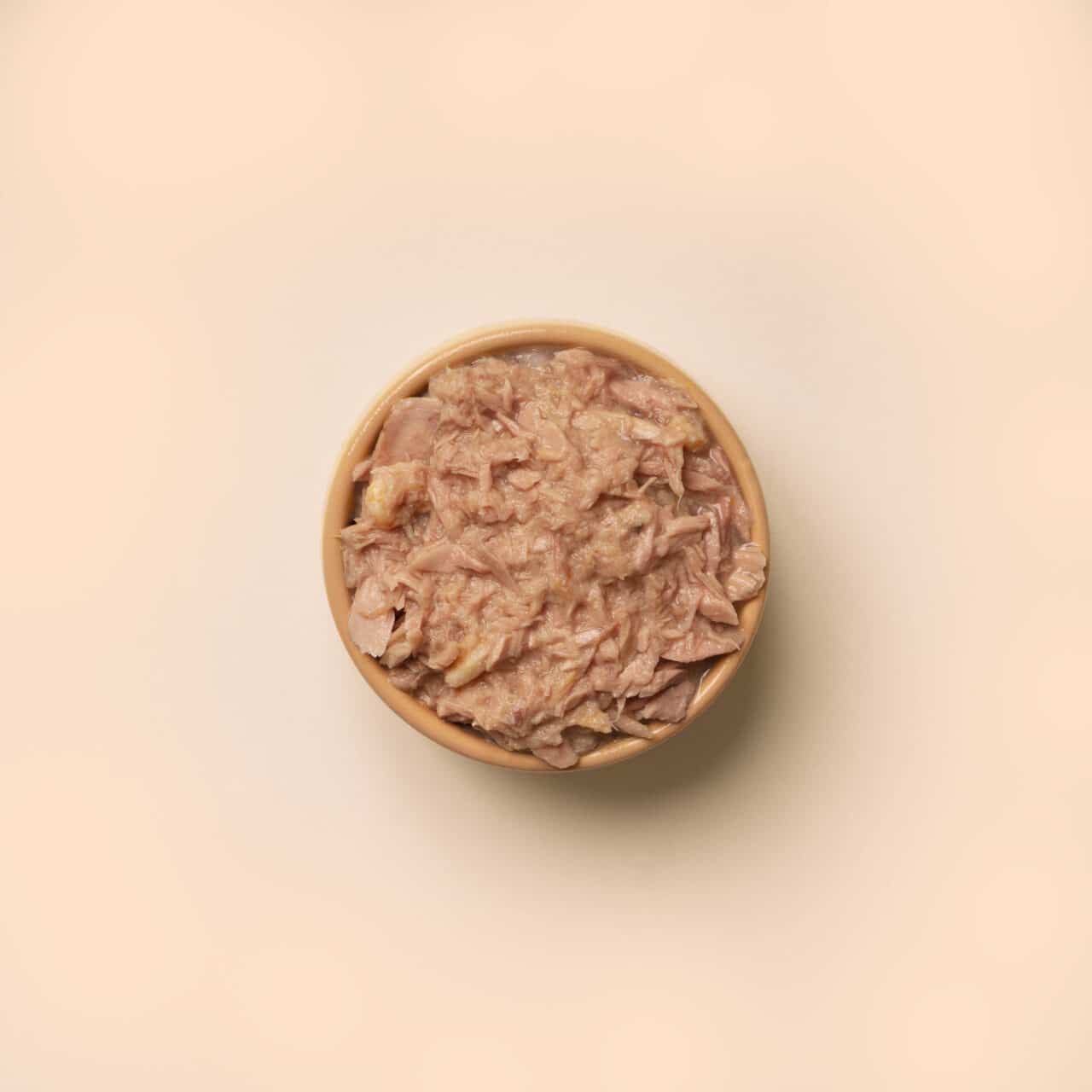 Pâtée pour chat, filet de thon à la crevette