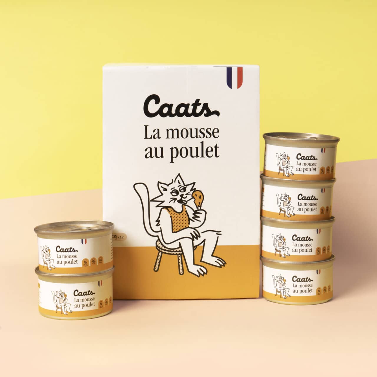 6 Boite d'une mousse au poulet pour chat et chaton