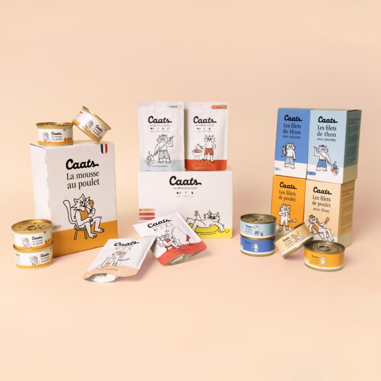 Pâtée pour chat au saumon, poulet, bœuf, thon