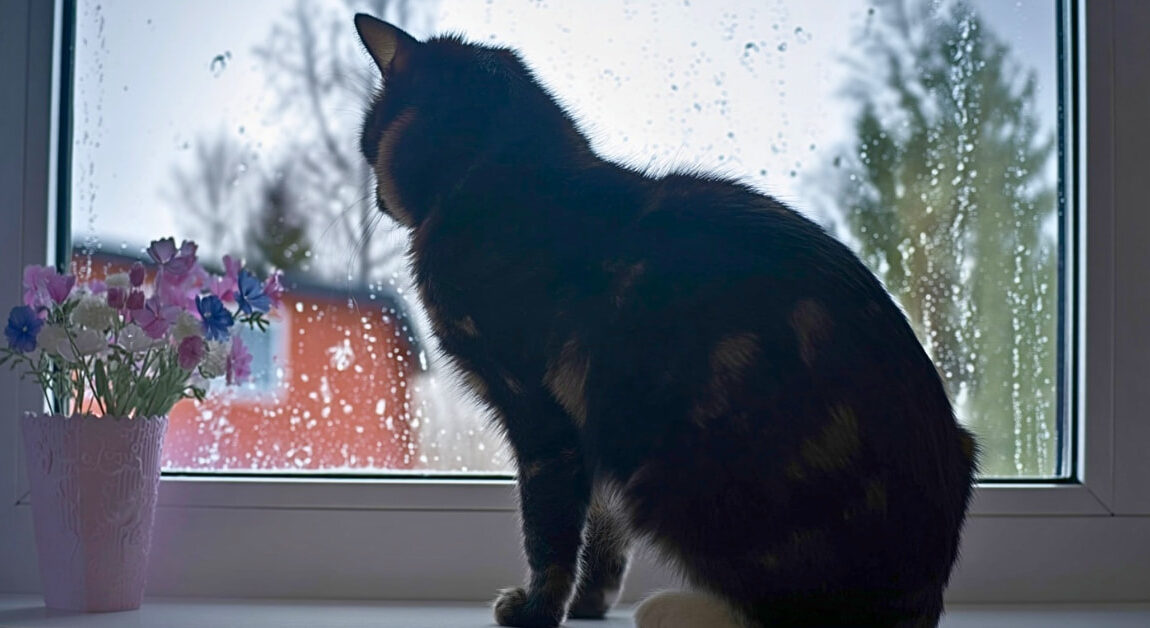 chat et pluie
