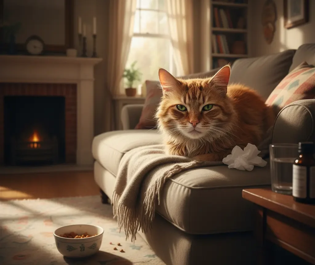 chat malade de la Péritonite Infectieuse Féline