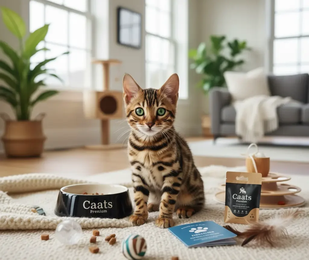 chaton du bengal qui vient d'être dopté