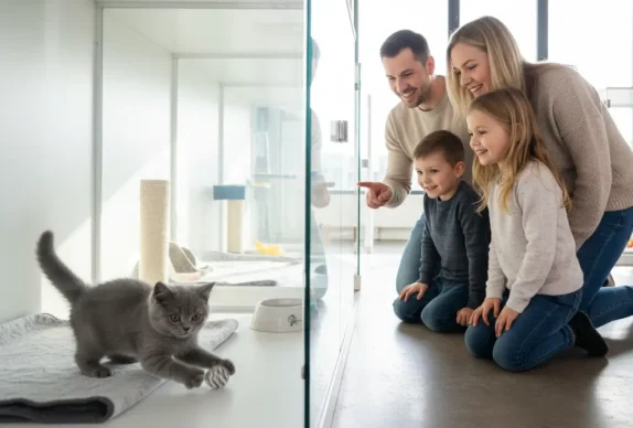 adoption d'un chaton british shorthair dans un élevage