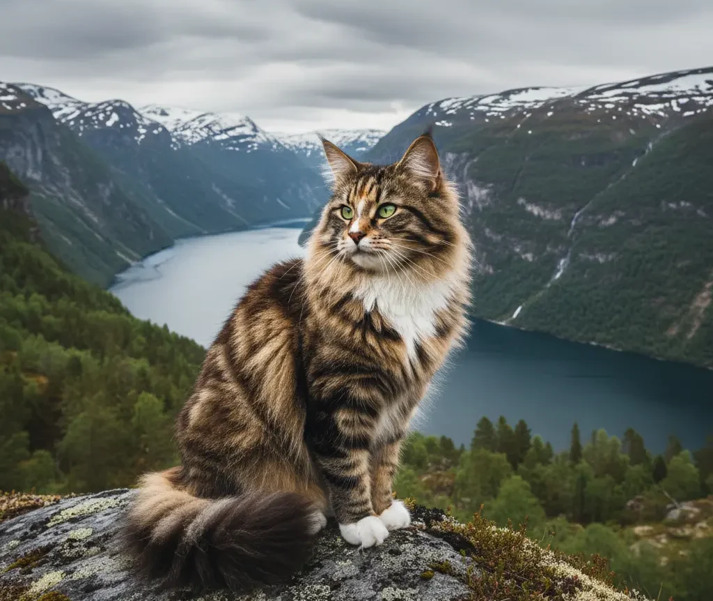 couleurs de la robe du chat norvégien