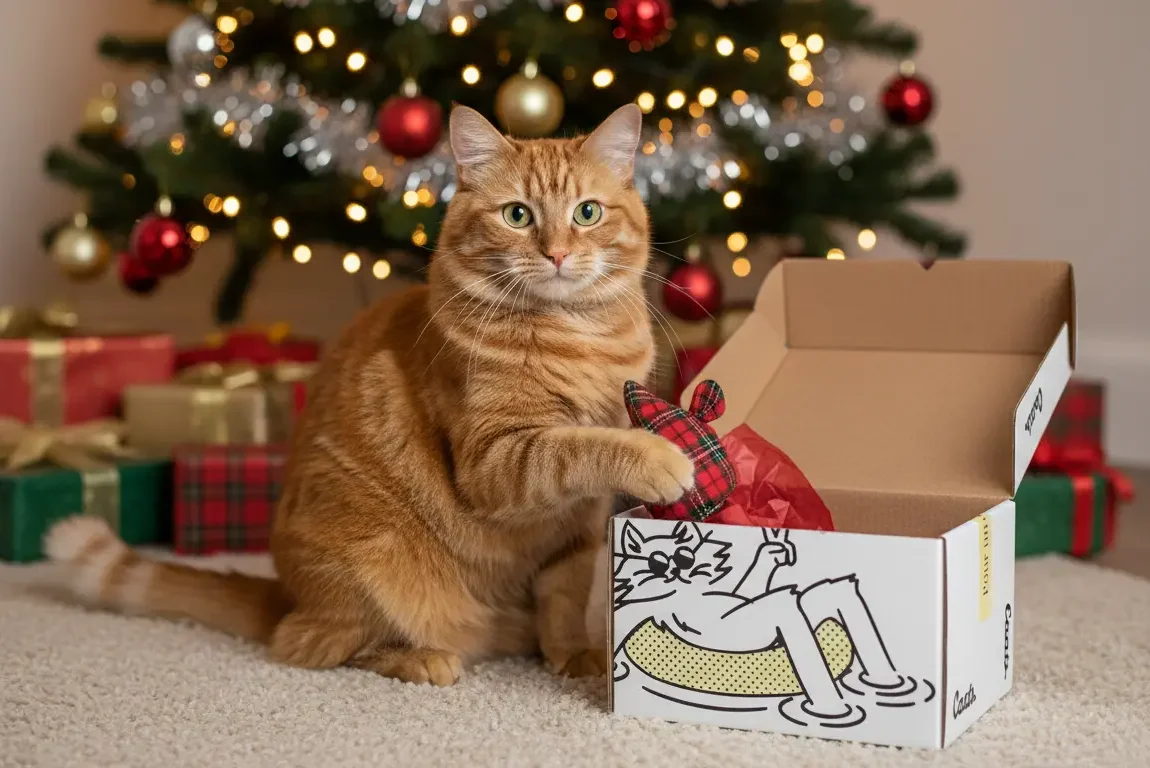 cadeau noel chat