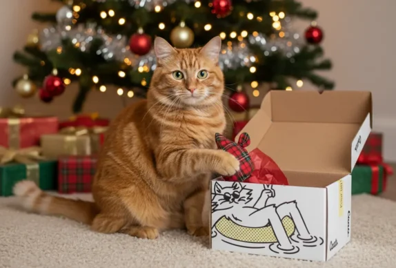 cadeau noel chat